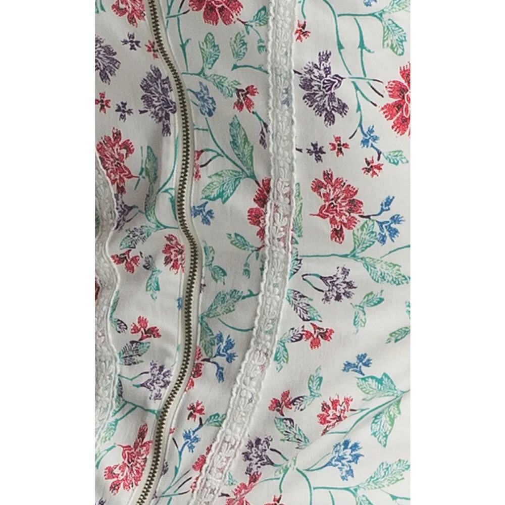 New Free People Miss Lizzy Floral Corset Top $98 SIZE 2 White Zip Lace Detail - Picture 7 of 8